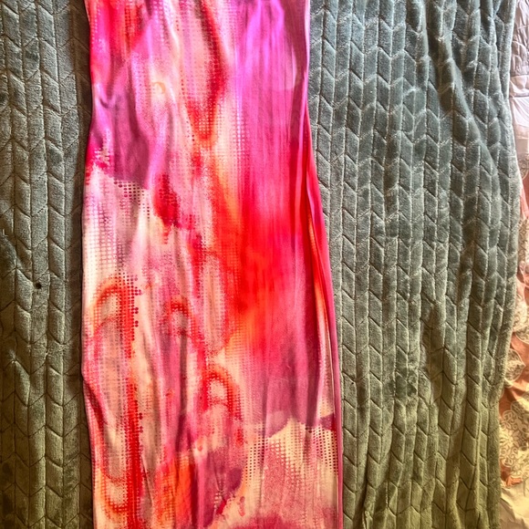 Fashion Nova Pink and Red Maxi Dress - Picture 4 of 4